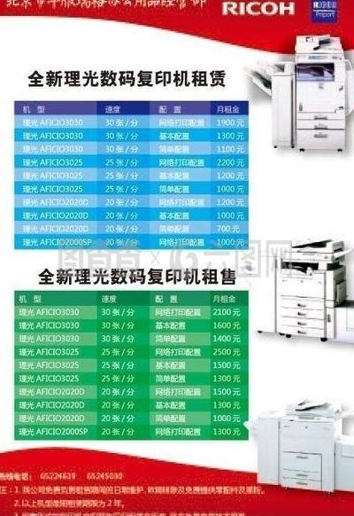 復印機租賃單頁圖片